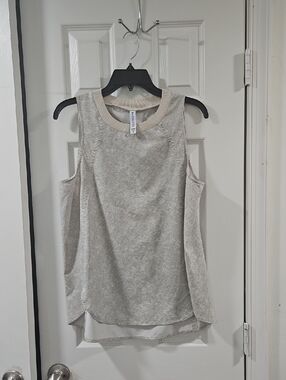 Athleta Layered Sleeveless Tank in Light Taupe